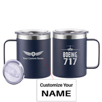 Thumbnail for Boeing 717 & Plane Designed Stainless Steel Laser Engraved Mugs