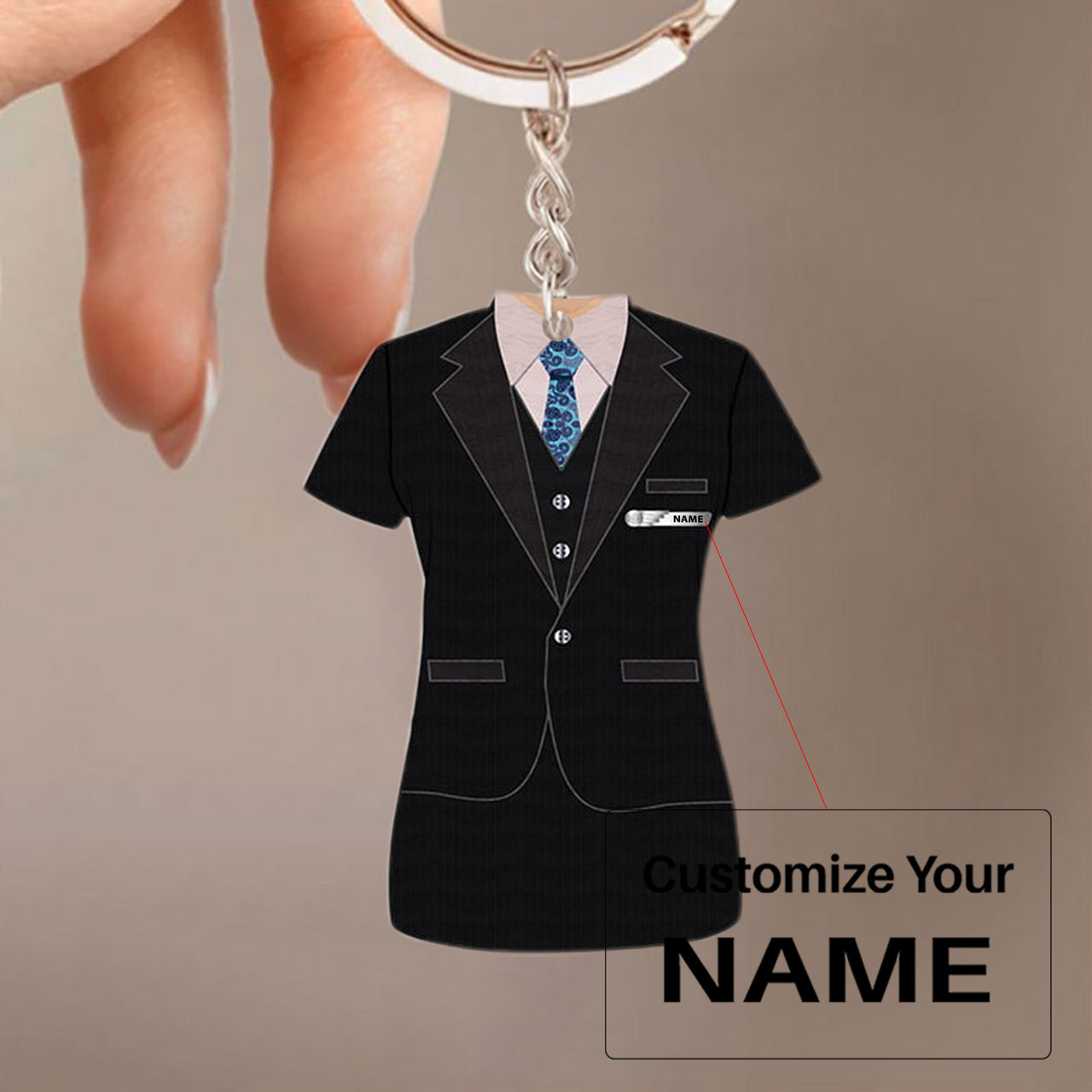 Air New Zealand Uniform Acrylic Keychain