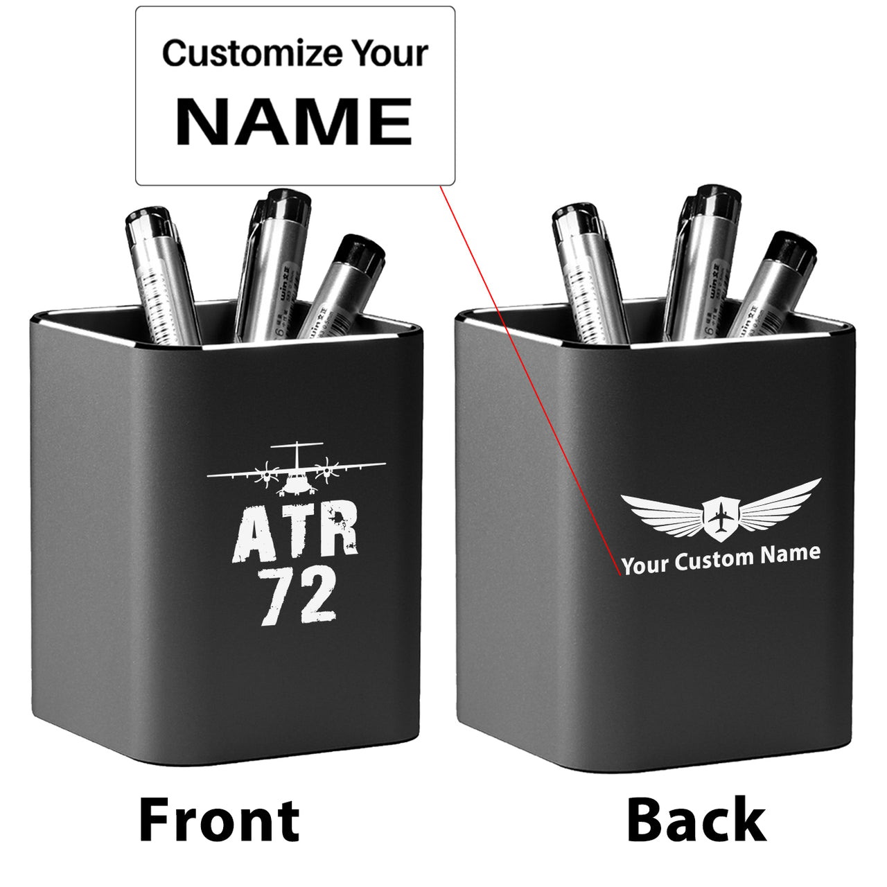 ATR-72 & Plane Designed Aluminium Alloy Pen Holders