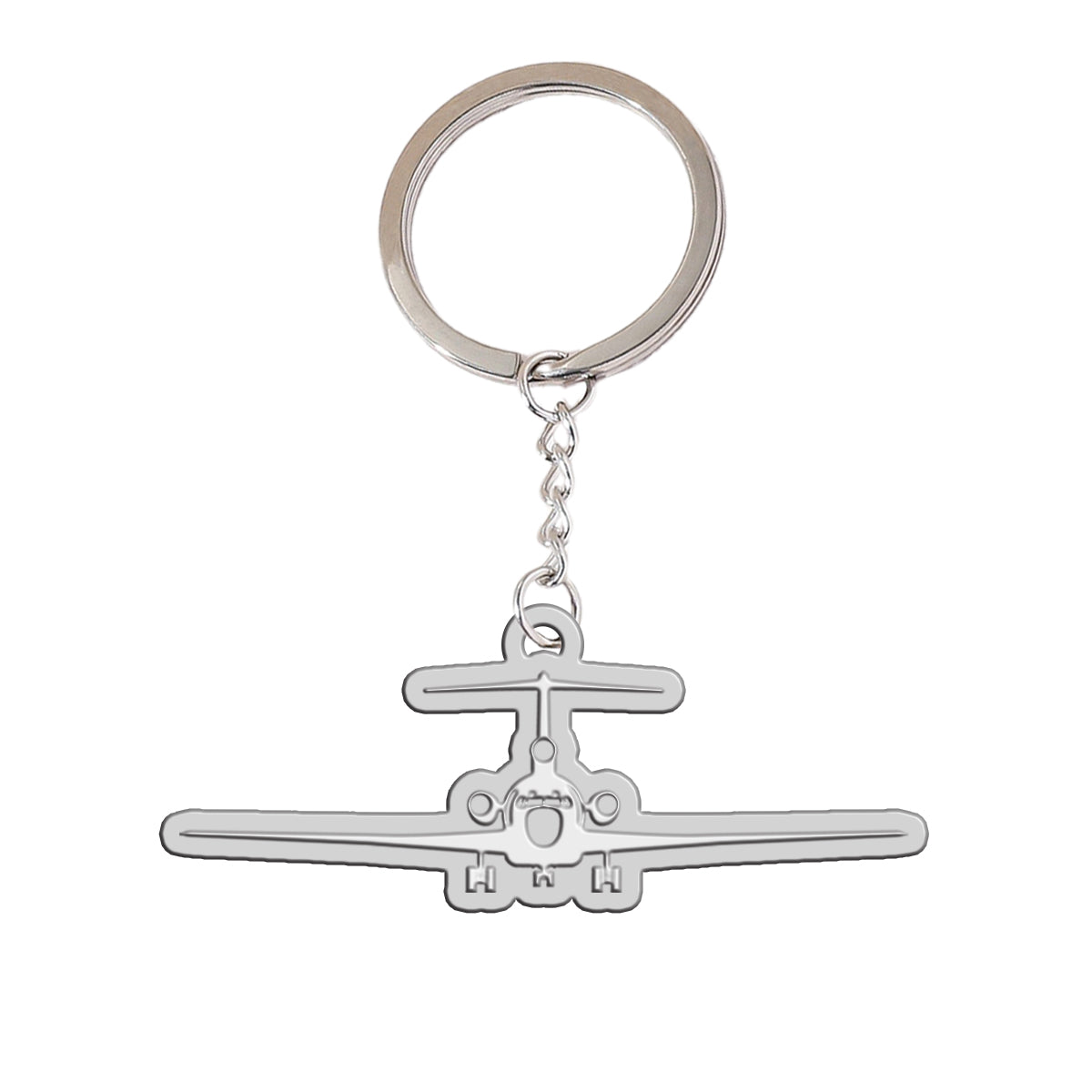 Boeing 737 Silhouette Designed Hollow Key Chains