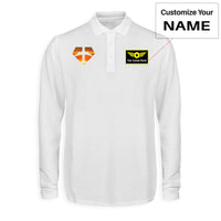 Thumbnail for Supermen of The Skies (Sunset) Designed Long Sleeve Polo T-Shirts