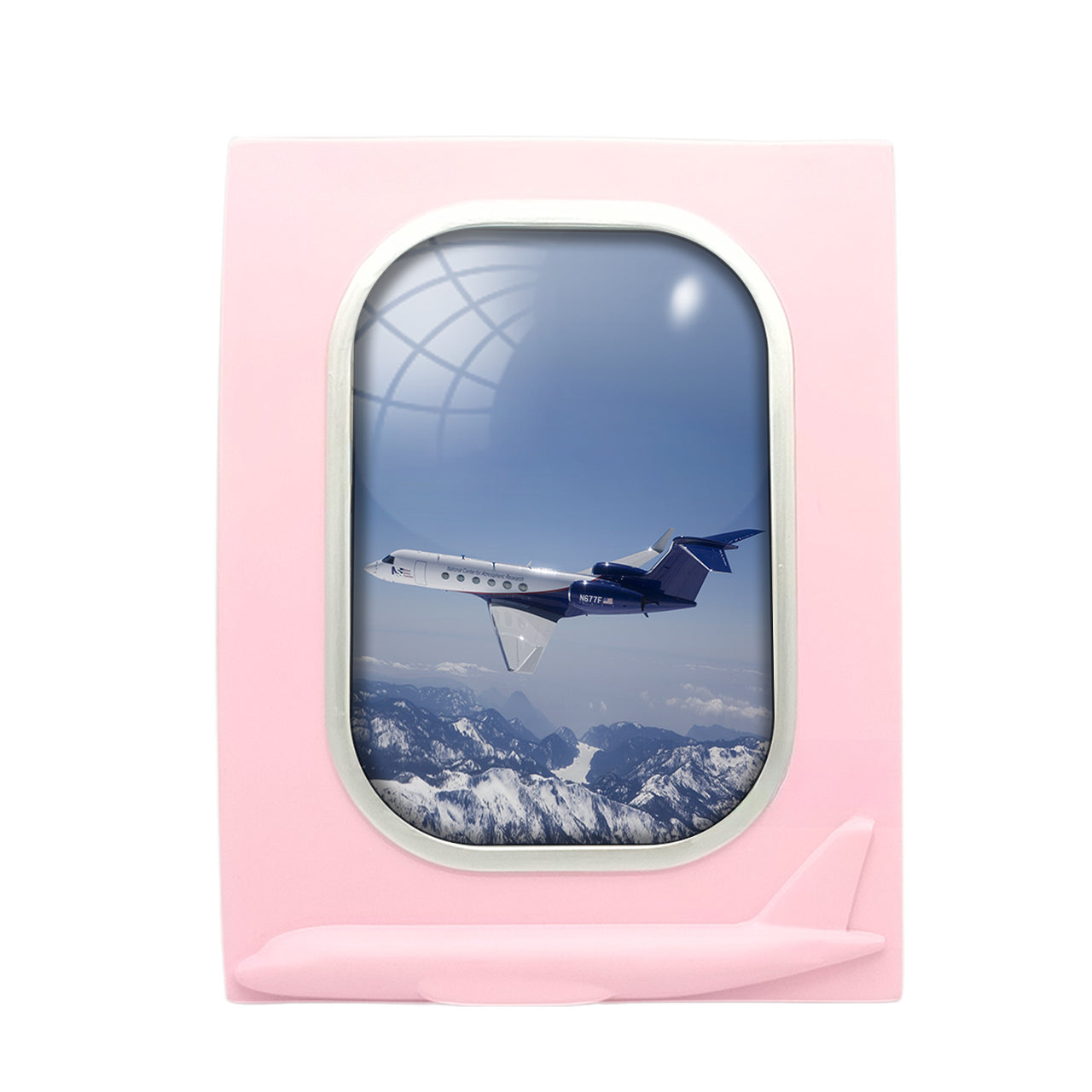 Cruising Gulfstream Jet Designed Airplane Window Photo Frame