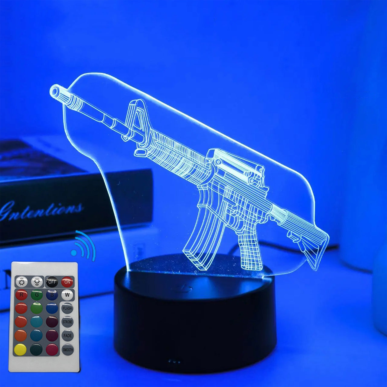 Creative Gun 3D Designed Night Lamp