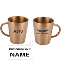 Thumbnail for A340 Flat Text Designed Stainless Steel Coffee Mugs