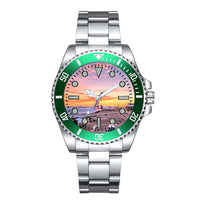 Thumbnail for Airport Photo During Sunset Designed Luxury Aviators Best Choice Watches