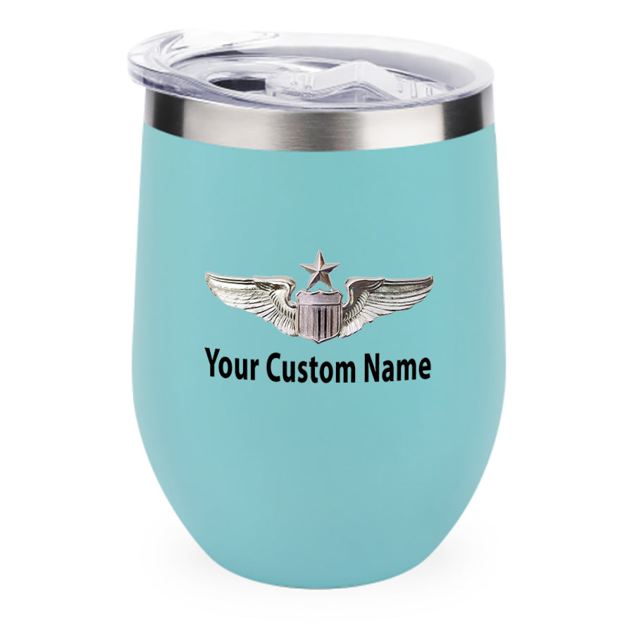 Custom Name (US Air Force & Star) Designed 12oz Egg Cups