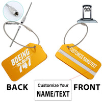 Thumbnail for Amazing Boeing 747 Designed Fashion Metal Luggage Tags