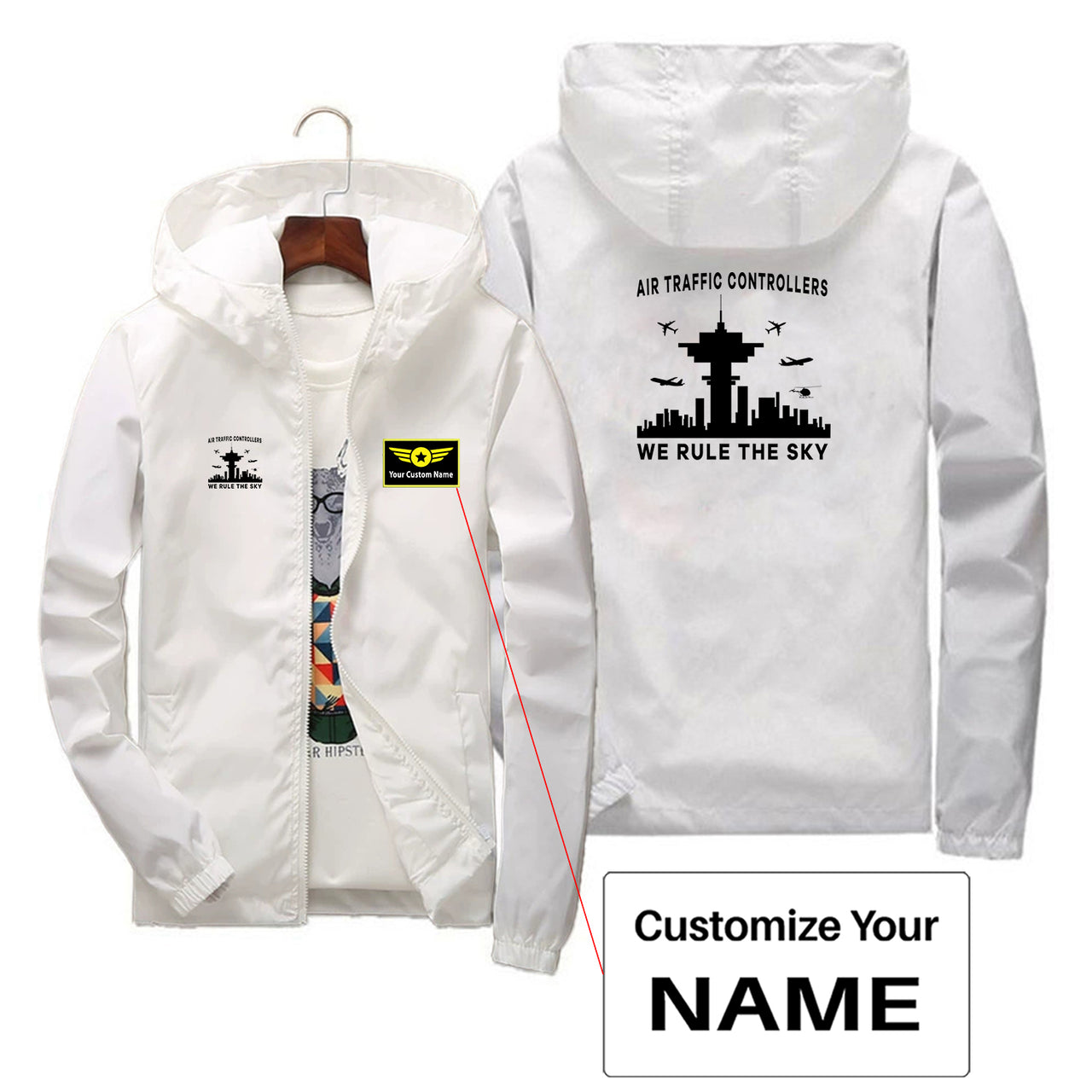 Air Traffic Controllers - We Rule The Sky Designed Thin Windbreaker Jackets