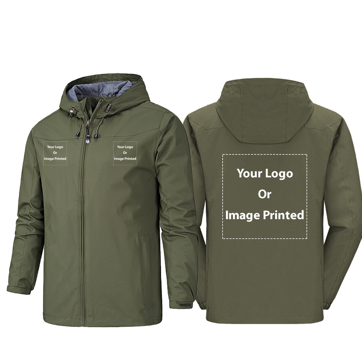 Custom 3 LOGOS Rain Jackets & Windbreakers