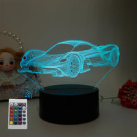 Thumbnail for Sports Car Pattern 3D Designed Night Lamp