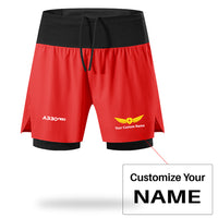 Thumbnail for A330neo & Text Designed Quick Dry Fitness Shorts