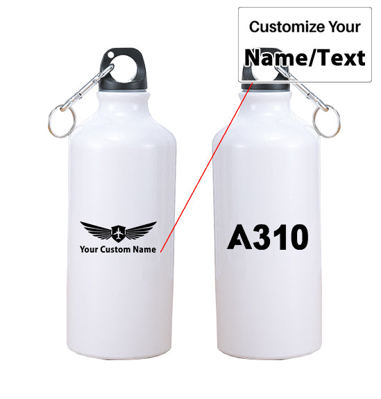 A310 Flat Text Designed Thermoses