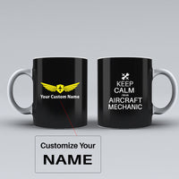 Thumbnail for Aircraft Mechanic Designed Ceramic White Mugs