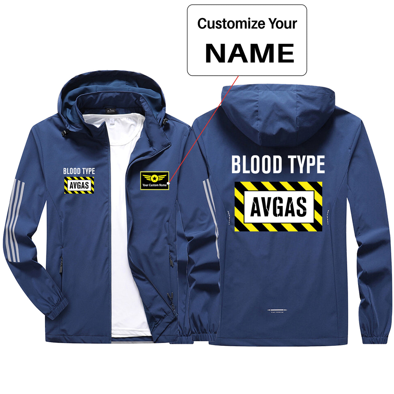 Blood Type AVGAS Sport & Running Jackets