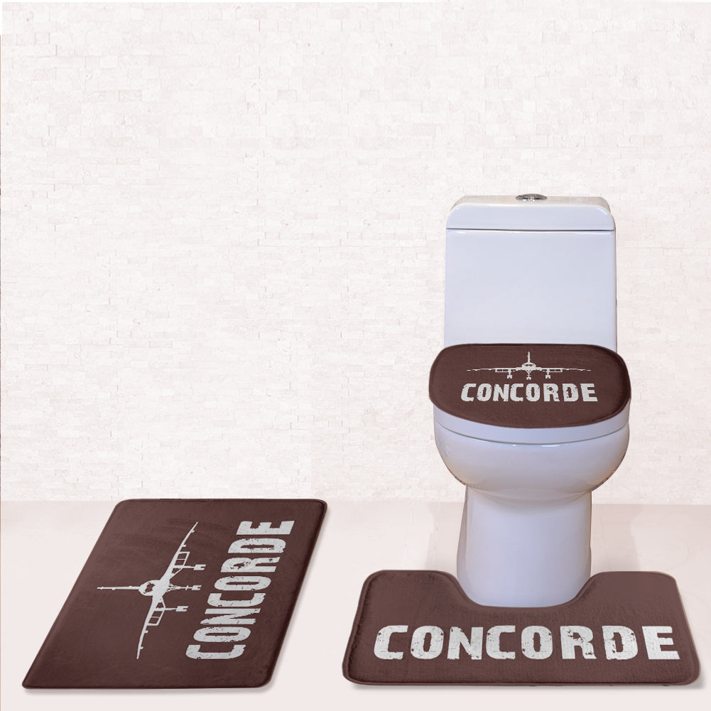 Concorde & Plane Designed Toilet Seat Cover Three-piece Set