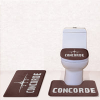Thumbnail for Concorde & Plane Designed Toilet Seat Cover Three-piece Set