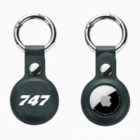 Thumbnail for 747 Flat Text Design Airtags Leather Cases