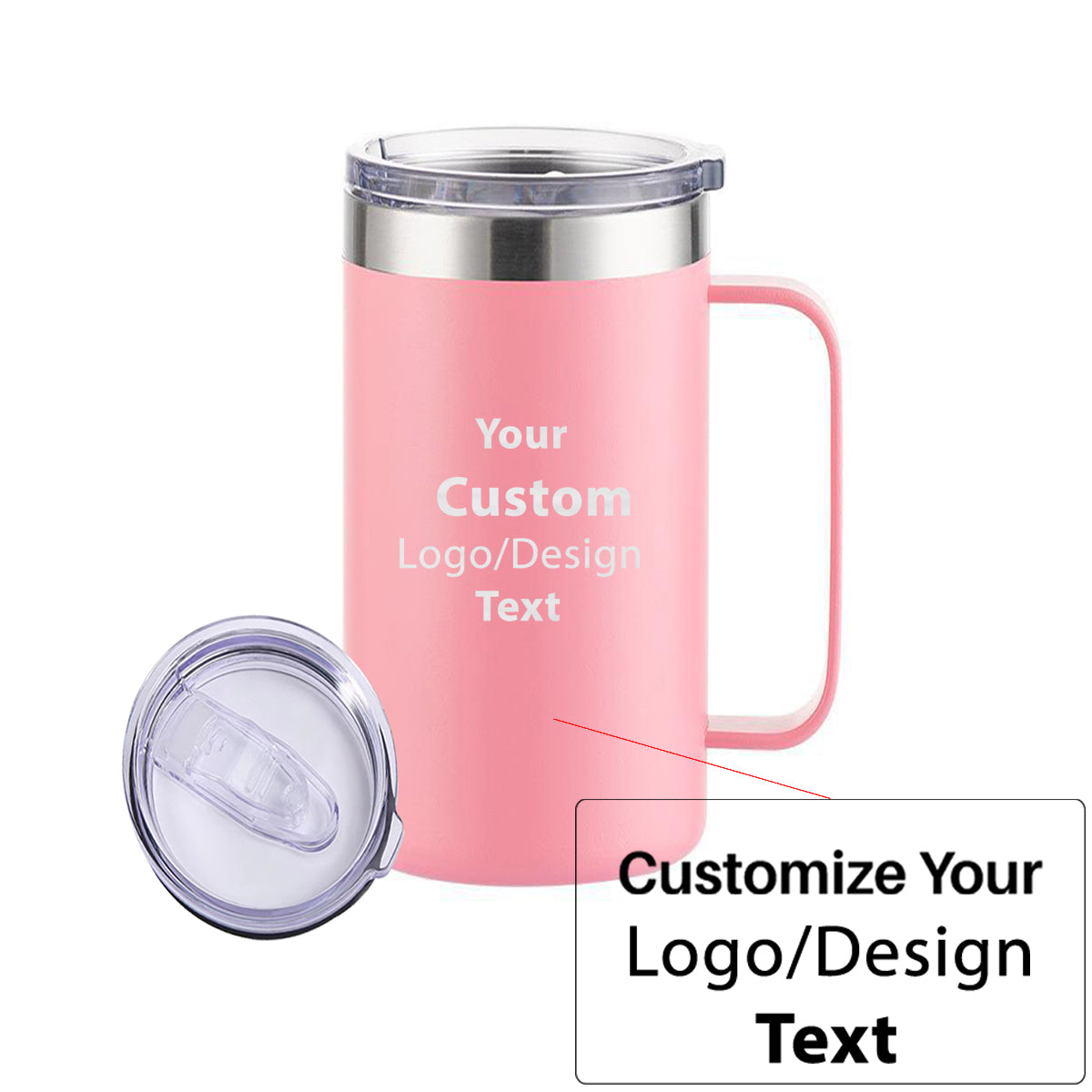 Custom Design Image Logo Designed Stainless Steel Beer Mugs