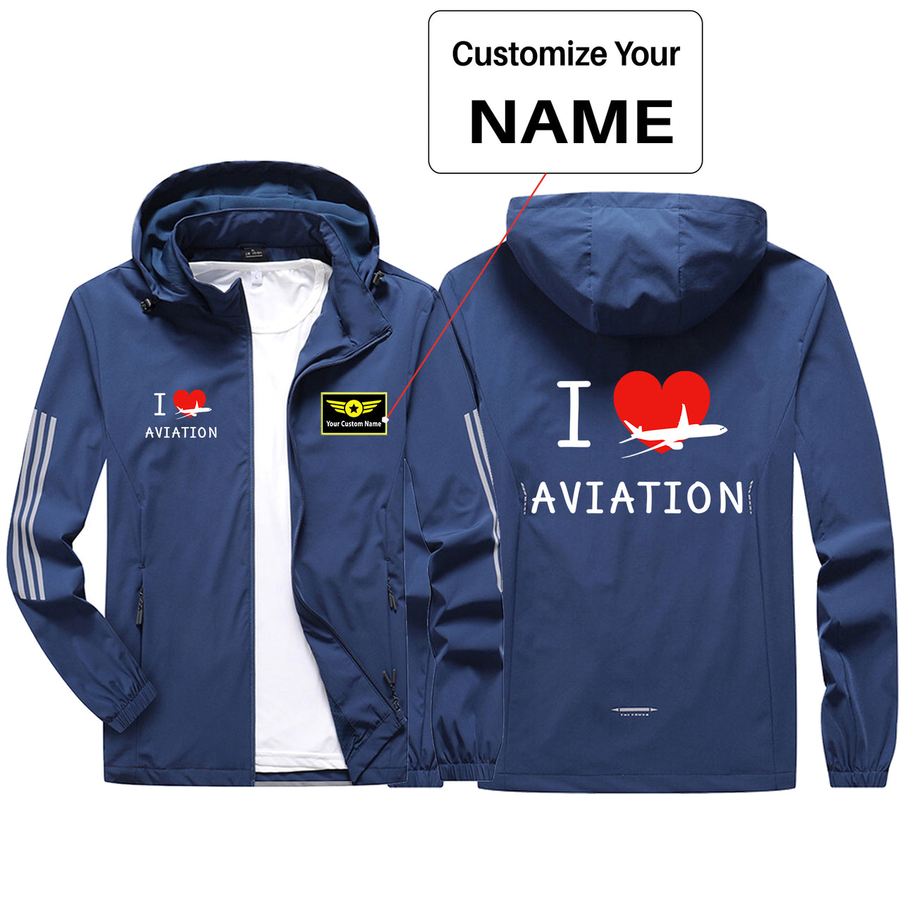 I Love Aviation Sport & Running Jackets