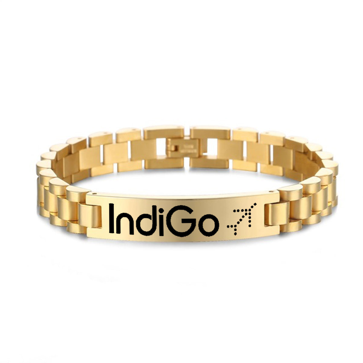 Indigo Airlines Designed Stainless Steel Chain Bracelets