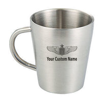 Thumbnail for Custom Name (US Air Force & Star) Designed Stainless Steel Coffee Mugs