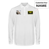 Thumbnail for Airbus A320 & V2500 Engine Designed Long Sleeve Polo T-Shirts