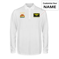 Thumbnail for Retro Glider Designed Long Sleeve Polo T-Shirts