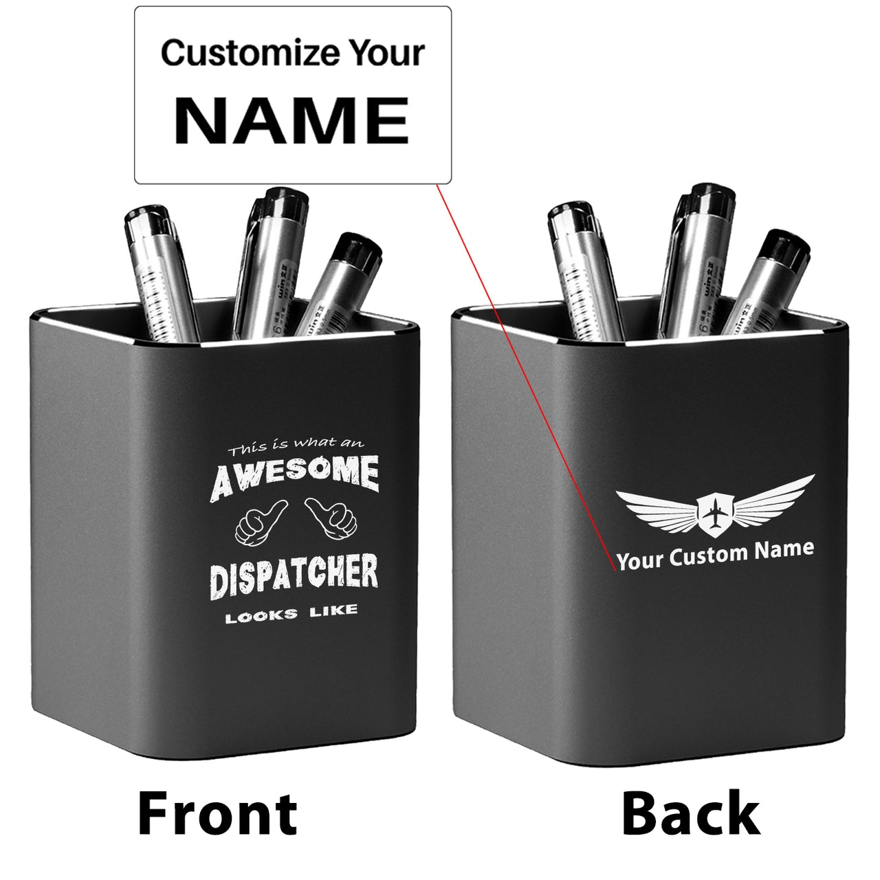 Dispatcher Designed Aluminium Alloy Pen Holders