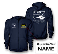 Thumbnail for Helicopter [Noun] Designed Zipped Hoodies