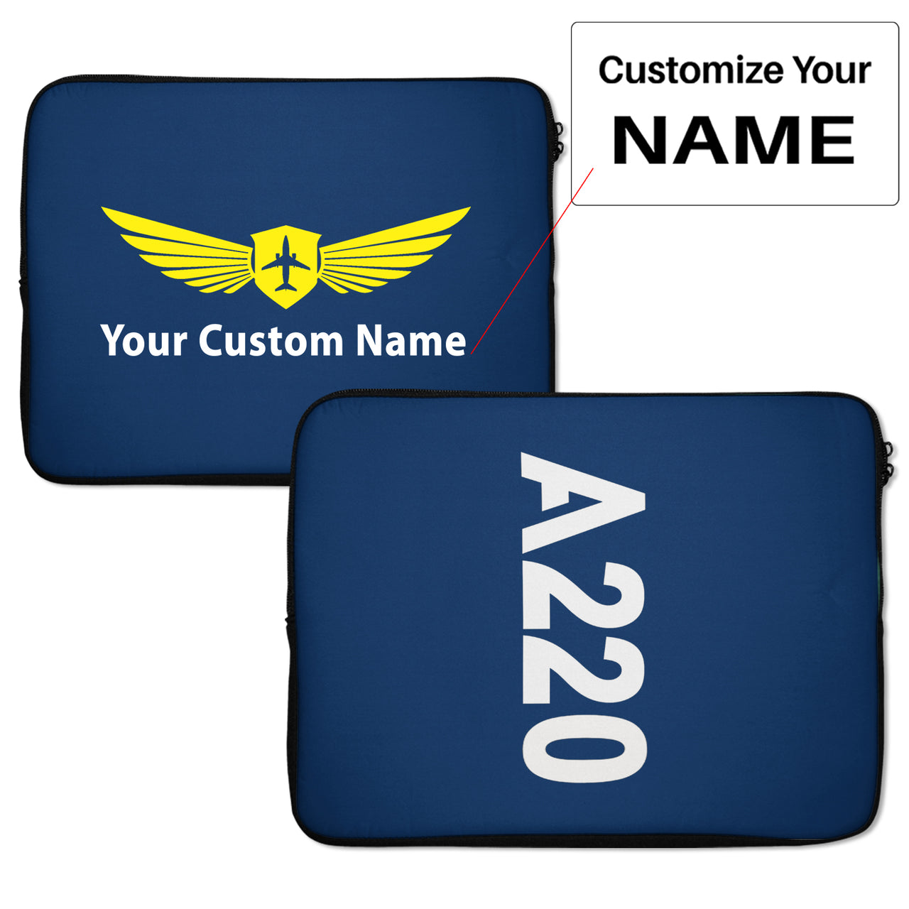 A220 Text Designed Laptop & Tablet Cases