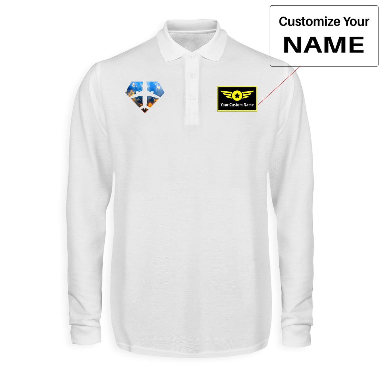 Supermen of The Skies (Sunrise) Designed Long Sleeve Polo T-Shirts