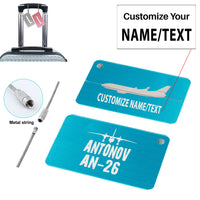 Thumbnail for Antonov AN-26 & Plane Designed Aluminum Airplane Luggage Tags