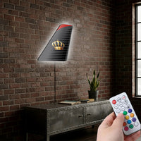 Thumbnail for Royal Jordanian Designed Metal Wall LED Aircraft Tail