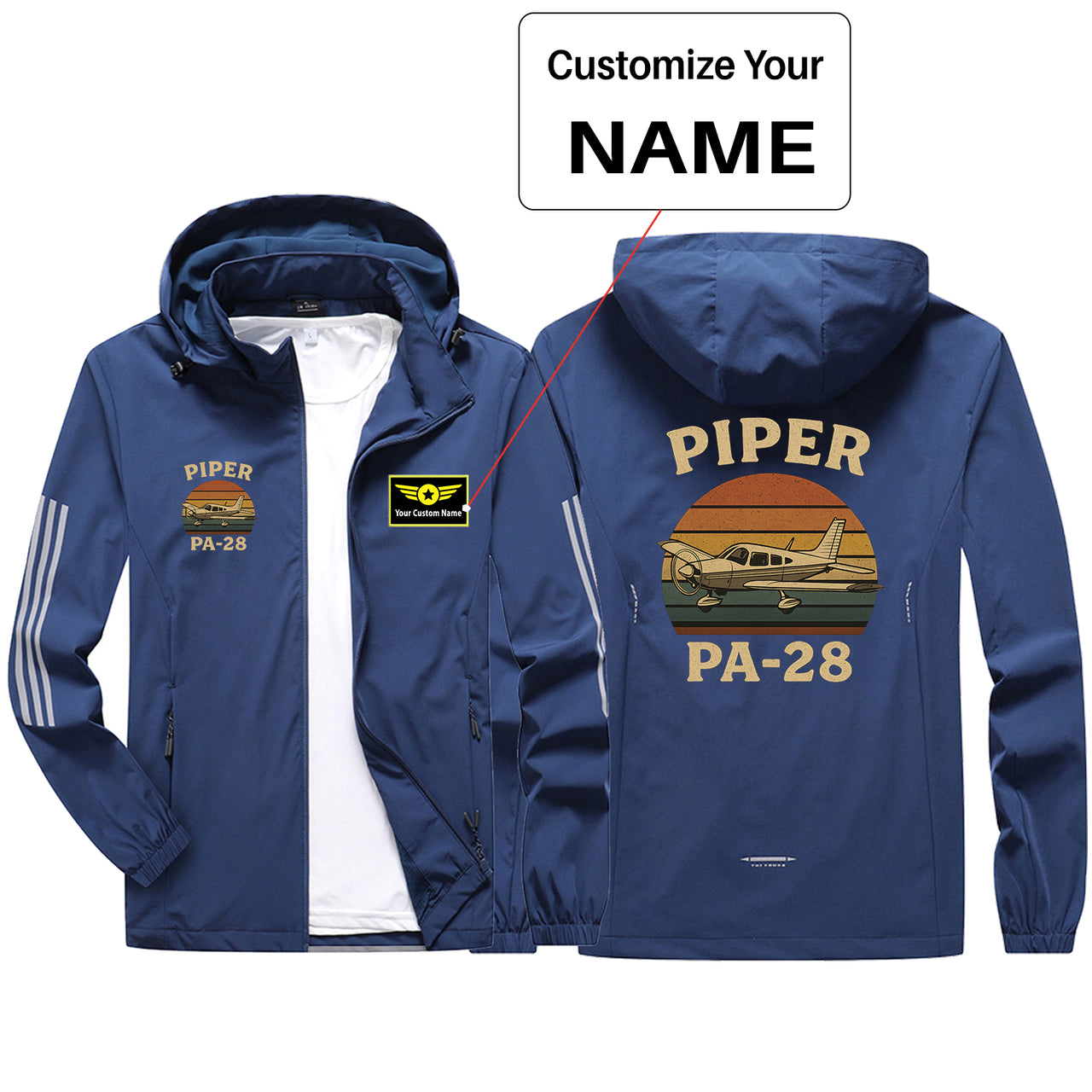 Retro Piper PA-28 Design Sport & Running Jackets