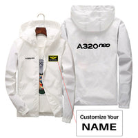 Thumbnail for A320neo & Text Designed Thin Windbreaker Jackets