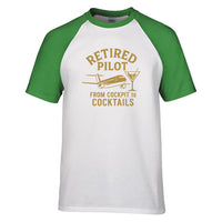 Thumbnail for Retired Pilot & Coctails Designed Raglan T-Shirts