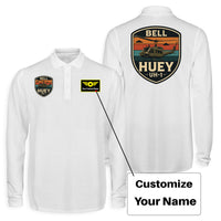 Thumbnail for Retro BELL HUEY UH-1 Designed Long Sleeve Polo T-Shirts (Double-Side)