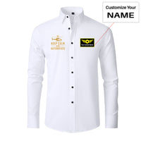Thumbnail for Keep Calm and Autorotate Designed Long Sleeve Shirts