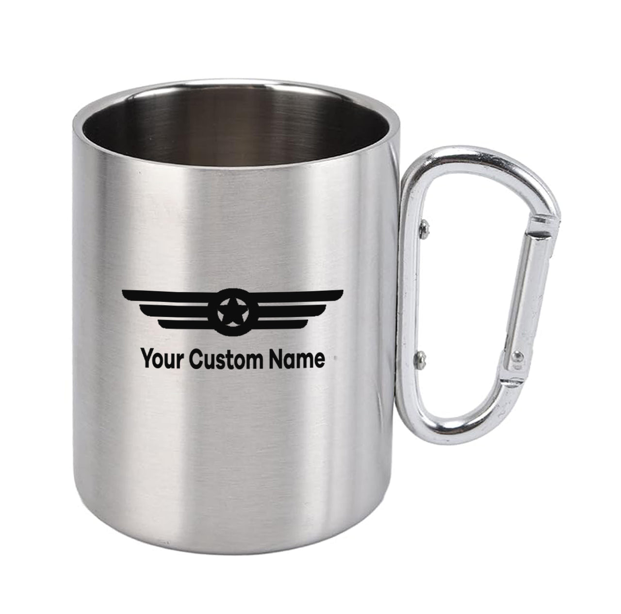 Custom Name (Badge 6) Designed Stainless Steel Outdoors Mugs