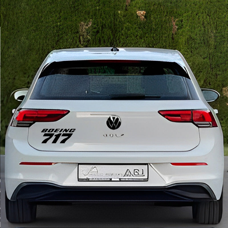 Boeing 717 & Text Designed Car Sticker