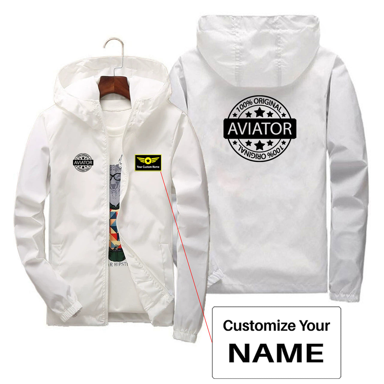 %100 Original Aviator Designed Thin Windbreaker Jackets