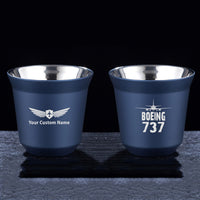 Thumbnail for Boeing 737 & Plane Designed Double Wall Stainless Steel Coffee Mugs
