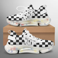 Thumbnail for Black & White Boxes Designed Fashion Running Shoes