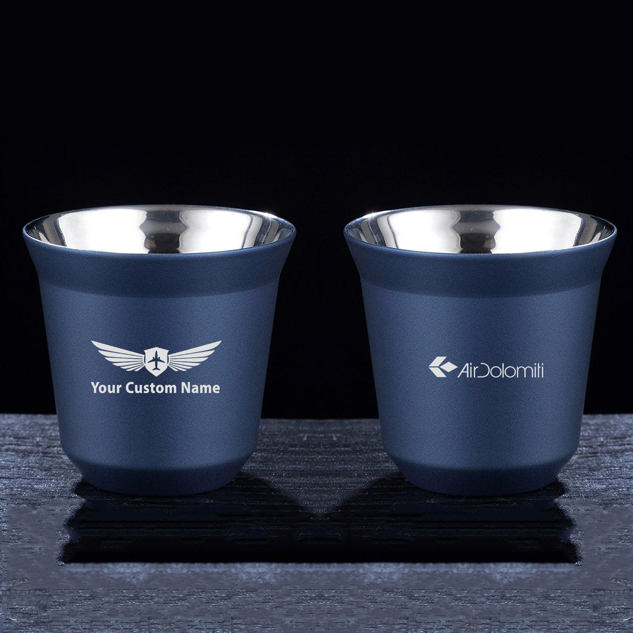 Air Dolomiti  Airlines Designed Double Wall Stainless Steel Coffee Mugs