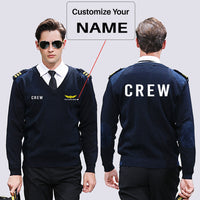 Thumbnail for CREW & Text Designed Wool Pilot Sweaters
