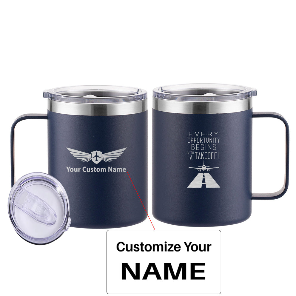 Every Opportunity Designed Stainless Steel Laser Engraved Mugs