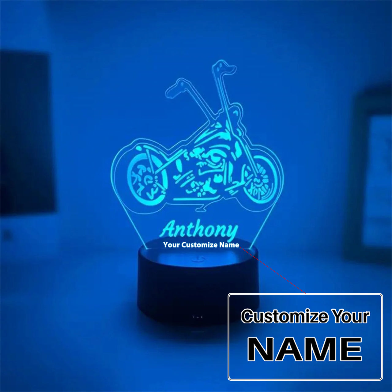 Motorcycle 3D Designed Night Lamp