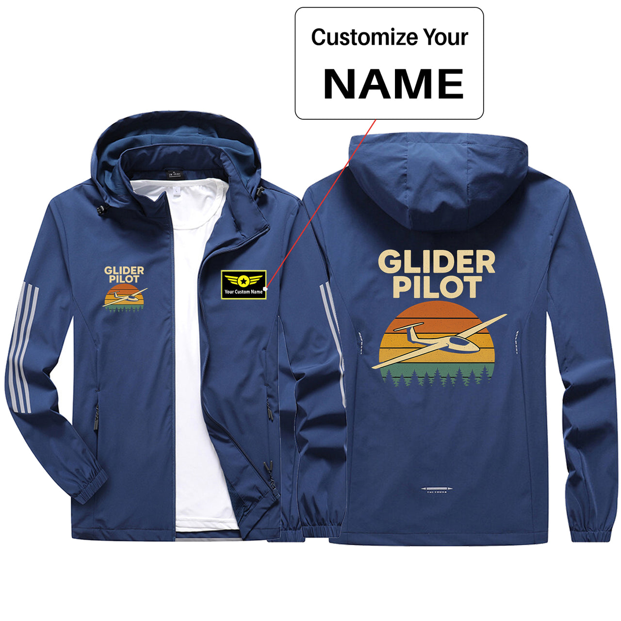 Retro Glider Design Sport & Running Jackets