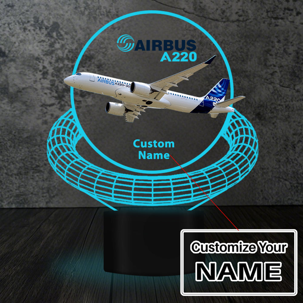 Airbus A220 Designed 3D Lamp