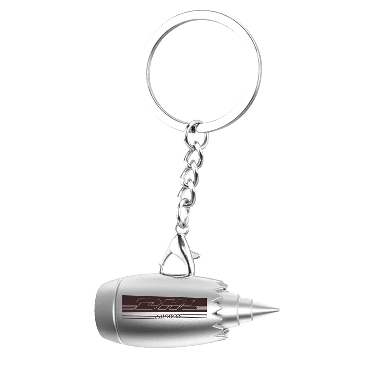DHL Aviation Airlines Jet Engine Turbine Key Chains